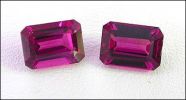 ROYAL RHODOLITE GARNET, MATCHED PAIR (ASIA) -- 5 X 7 MM. OCTAGON STEP CUT